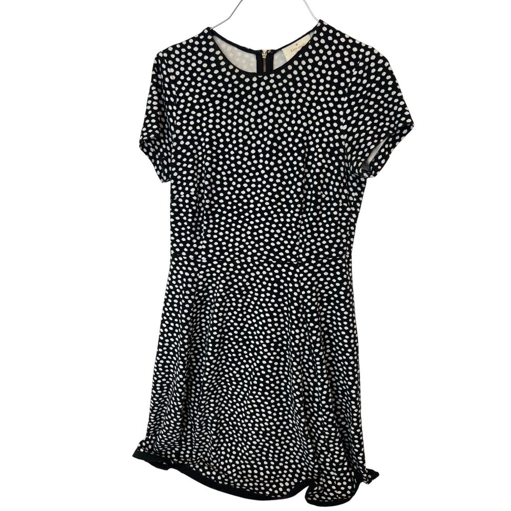 Kate Spade Dress Polka Dot Black & White Knee Length Size 6